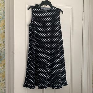 Nick and Nash sleeveless dress, black/white polka dot, sz S